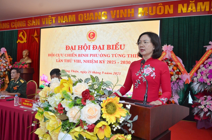 Đại hội Cựu chiến binh phường Tùng Thiện lần thứ VIII: Phát huy truyền thống Bộ đội Cụ Hồ, xây dựng Hội vững mạnh toàn diện- Ảnh 2.