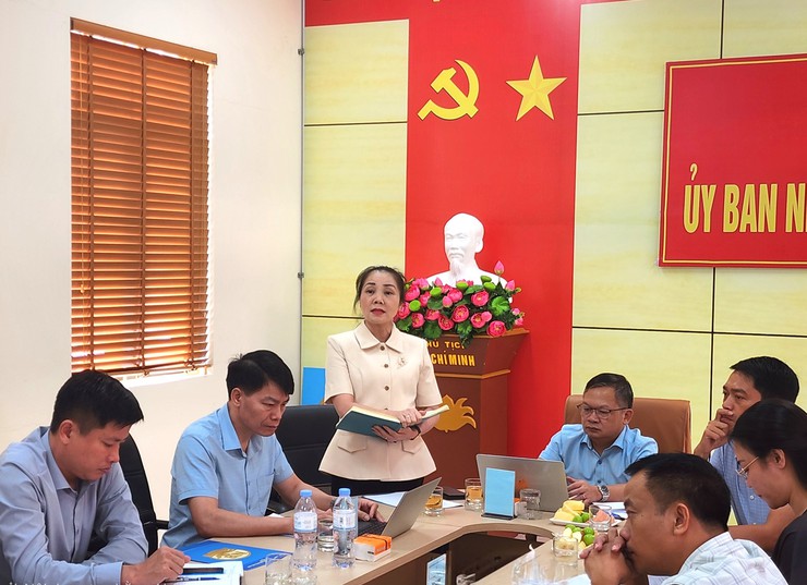 THƯỜNG TRỰC ĐẢNG ỦY XÃ LÀM VIỆC VỚI PHÒNG VĂN HÓA - XÃ HỘI VÀ TRUNG TÂM VH-TT&TT XÃ NỘI BÀI- Ảnh 5.