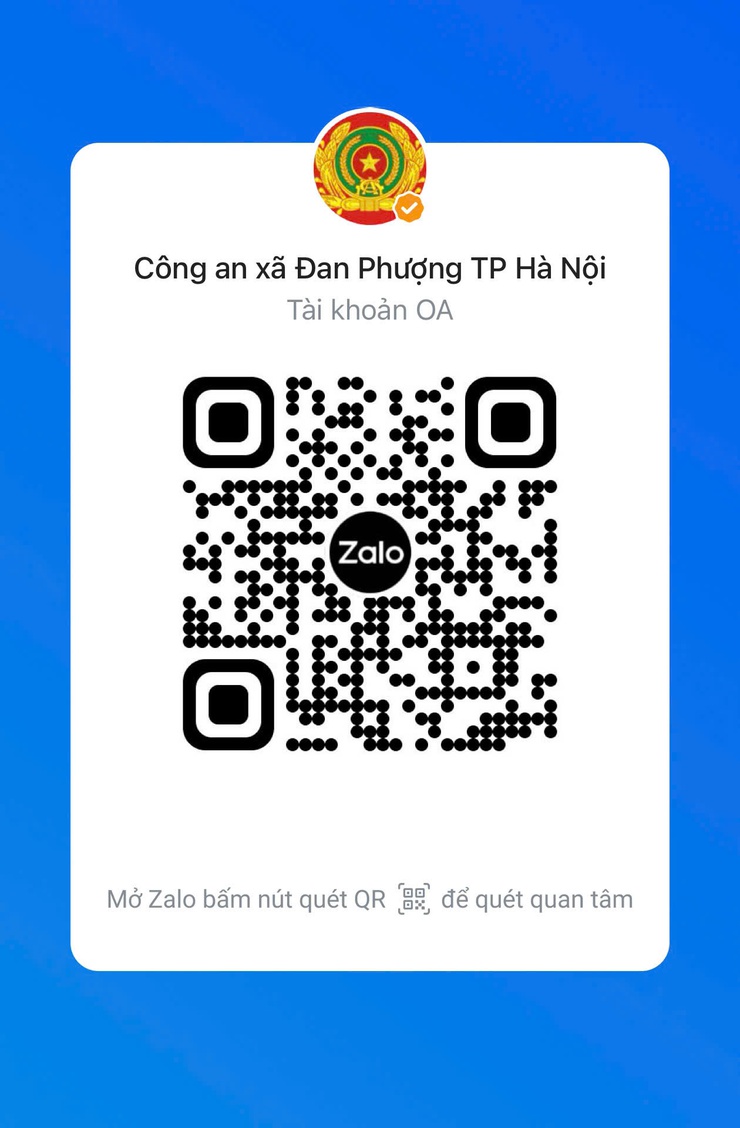 Trang Zalo của Công an xã Đan Phượng- Ảnh 1.