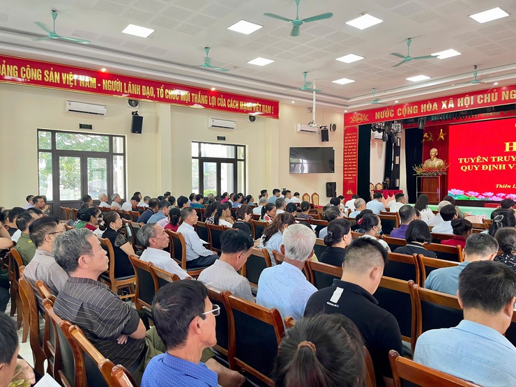 Xã Thiên Lộc tổ chức Hội nghị tuyên truyền Luật Đất đai năm 2024 và các quy định về giải phóng mặt bằng- Ảnh 9.