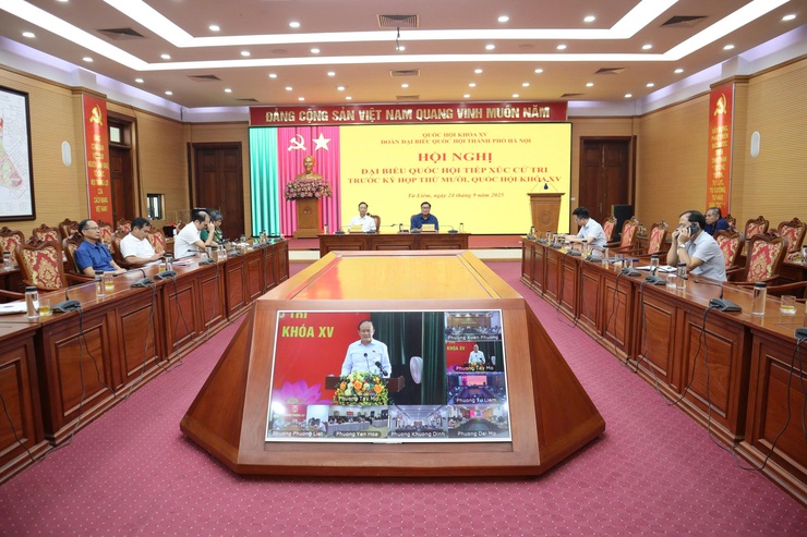 Chủ tịch HĐND Thành phố Hà Nội Nguyễn Ngọc Tuấn tiếp xúc cử tri trước kỳ họp thứ 10, Quốc hội khóa XV- Ảnh 1.