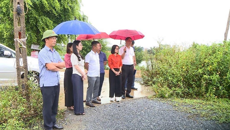 Thường trực HĐND xã Phúc Thọ khảo sát công tác bồi thường, hỗ trợ, tái định cư khi thu hồi đất tại một số dự án trên địa bàn xã- Ảnh 1.