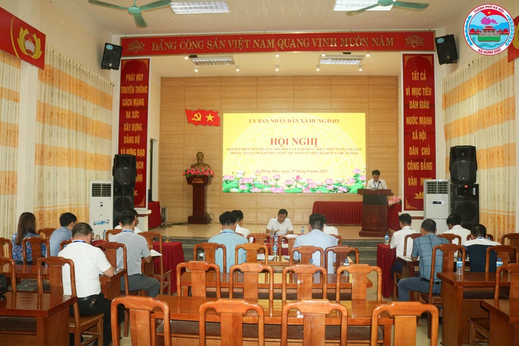 HỘI NGHỊ HỘI ĐỒNG BỒI THƯỜNG, HỖ TRỢ VÀ TÁI ĐỊNH CƯ CÔNG TÁC GIẢI PHÓNG MẶT BẰNG TRÊN ĐỊA BÀN XÃ HƯNG ĐẠO- Ảnh 2.