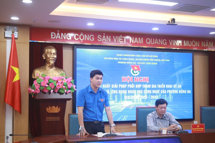 Đoàn Thanh niên Bộ Khoa học Công nghệ, HV Bưu chính viễn thông VN, trường ĐH Công đoàn tham gia đóng góp Đề án Chuyển đổi số, ứng dụng khoa học công nghệ phường Đống Đa giai đoạn 2025 - 2030 và ký kết chương trình phối hợp Đoàn TN- Ảnh 4.