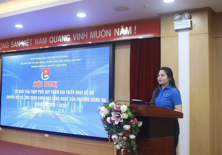 Đoàn Thanh niên Bộ Khoa học Công nghệ, HV Bưu chính viễn thông VN, trường ĐH Công đoàn tham gia đóng góp Đề án Chuyển đổi số, ứng dụng khoa học công nghệ phường Đống Đa giai đoạn 2025 - 2030 và ký kết chương trình phối hợp Đoàn TN- Ảnh 2.