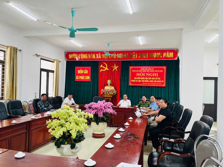 TIN HĐND XÃ PHÚC SƠN DỰ HỘI NGHỊ TIẾP XÚC CỬ TRI TRƯỚC KỲ HỌP THỨ MƯỜI, QUỐC HỘI KHÓA XV- Ảnh 1.