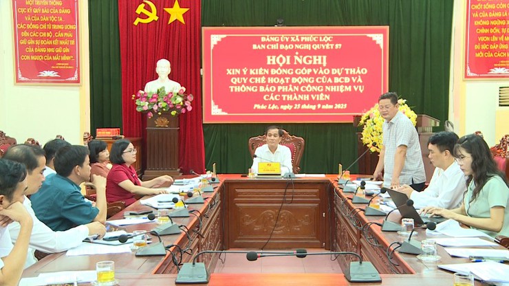 Hội nghị xin ý kiến đóng góp vào dự thảo Quy chế hoạt động của Ban Chỉ đạo thực hiện Nghị quyết 57 và thông báo phân công nhiệm vụ các thành viên- Ảnh 2.