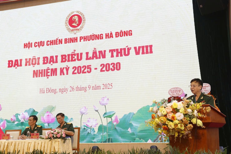 Đại hội đại biểu Hội CCB phường Hà Đông lần thứ VIII, nhiệm kỳ 2025- 2030- Ảnh 1.