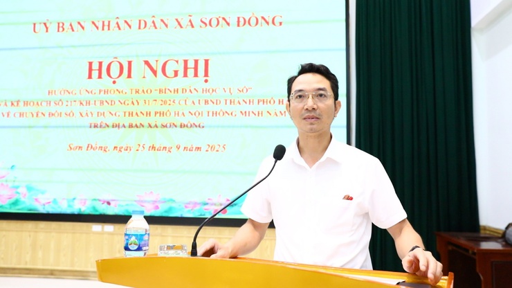 UBND xã phát động Hưởng ứng phong trào “Bình dân học vụ số”- Ảnh 1.