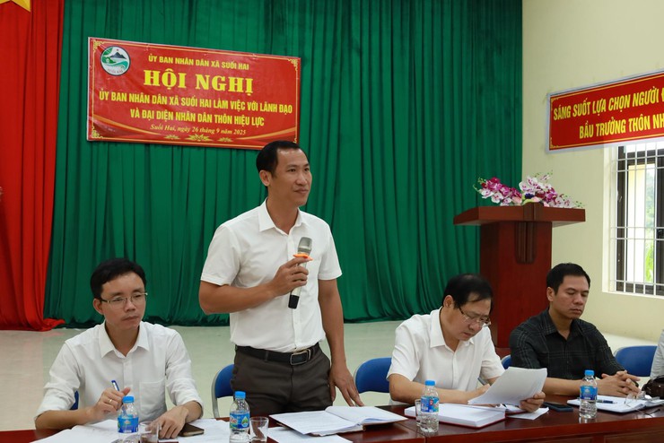UBND xã Suối Hai tổ chức buổi làm việc với lãnh đạo và đại diện nhân dân thôn Hiệu Lực- Ảnh 7.