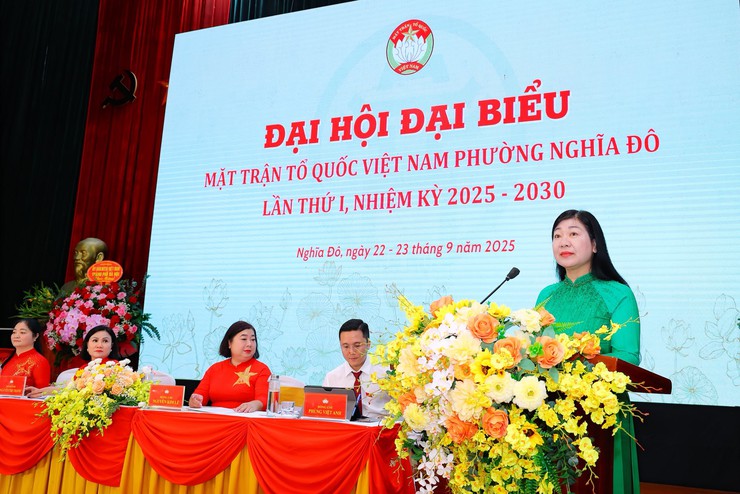 ĐẠI HỘI ĐẠI BIỂU ỦY BAN MẶT TRẬN TỔ QUỐC VIỆT NAM PHƯỜNG NGHĨA ĐÔ LẦN THỨ I, NHIỆM KỲ 2025 – 2030- Ảnh 3.