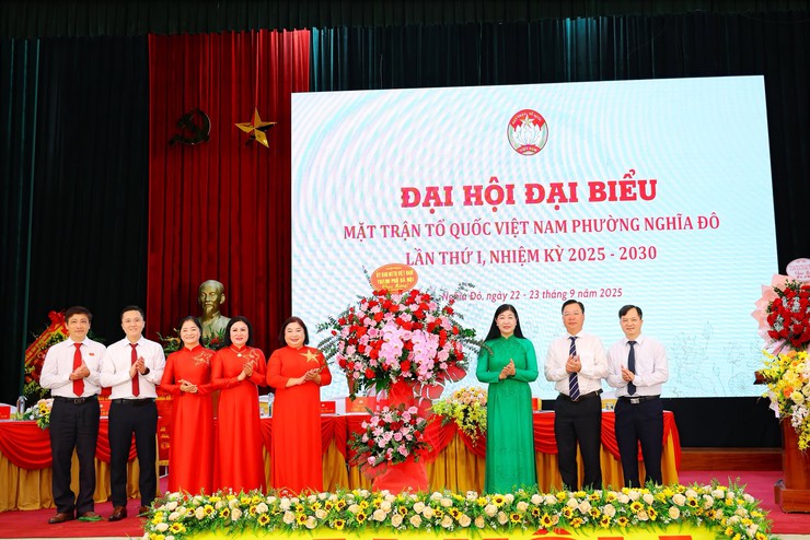 ĐẠI HỘI ĐẠI BIỂU ỦY BAN MẶT TRẬN TỔ QUỐC VIỆT NAM PHƯỜNG NGHĨA ĐÔ LẦN THỨ I, NHIỆM KỲ 2025 – 2030- Ảnh 1.