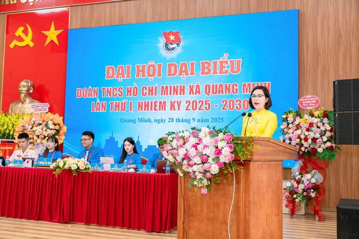 Đại hội đại biểu Đoàn Thanh niên xã Quang Minh lần thứ I, nhiệm kỳ 2025 – 2030: "Đoàn kết - Sáng tạo - Tiên phong - Đột phá - Phát triển"- Ảnh 5.