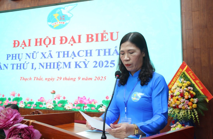 Chúc mừng Đại hội đại biểu Phụ nữ xã Thạch Thất lần thứ I, nhiệm kỳ 2025-2030 thành công tốt đẹp.- Ảnh 16.