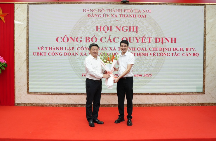 Công bố quyết định thành lập Công đoàn xã Thanh Oai- Ảnh 6.