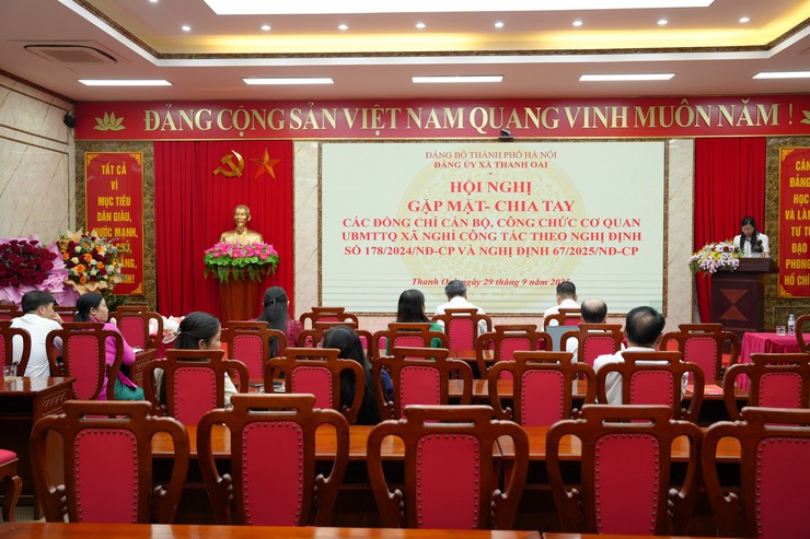 Gặp mặt, chia tay cán bộ, công chức nghỉ công tác theo Nghị định 178 và Nghị định 67 của Chính phủ- Ảnh 1.