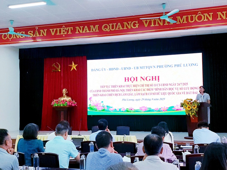 Phường Phú Lương tiếp tục triển khai Chỉ thị số 11 của UBND thành phố Hà Nội; ra quân các điểm “Bình dân học vụ số lưu động”; chiến dịch làm giàu, làm sạch cơ sở dữ liệu Quốc gia về đất đai- Ảnh 3.