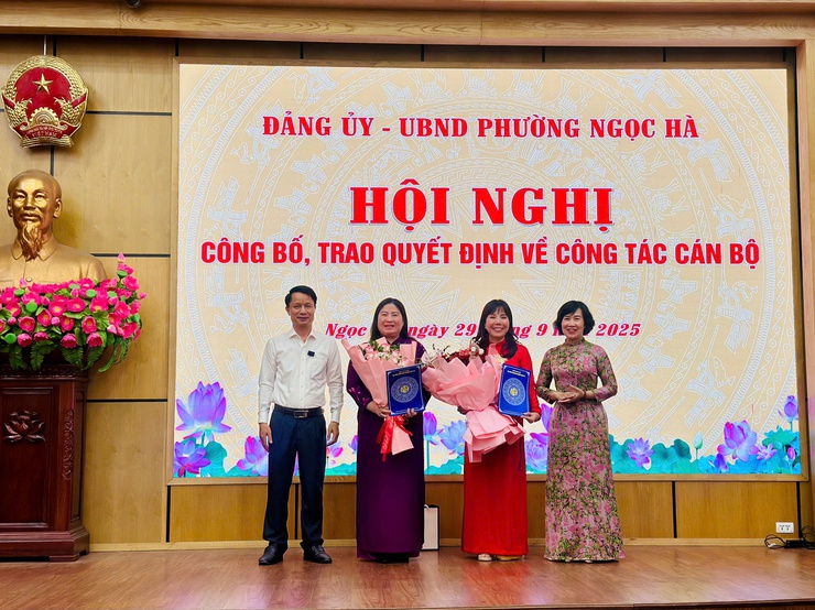 Phường Ngọc Hà: Kiện toàn đội ngũ, trao 9 quyết định về công tác cán bộ- Ảnh 1.