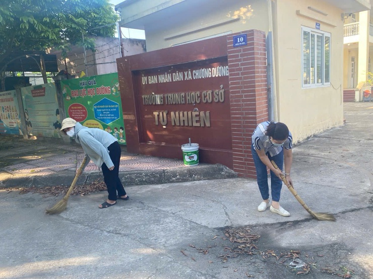 Các trường học trên địa bàn xã Chương Dương tích cực chuẩn bị cho năm học mới- Ảnh 8.