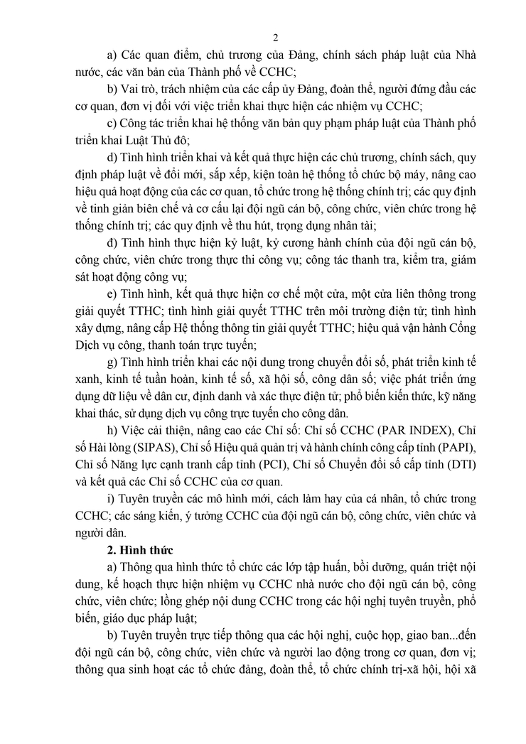Kế hoạch thông tin, tuyên truyền  về cải cách hành chính nhà nước trên địa bàn phường Hồng Hà 2025- Ảnh 2.