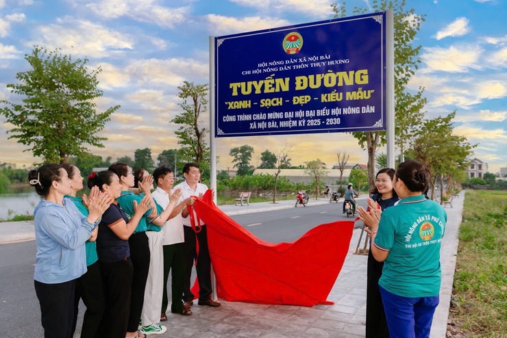 Xã Nội Bài khánh thành tuyến đường hoa ban: Điểm nhấn chào mừng Đại hội, lan tỏa phong trào xây dựng nông thôn mới- Ảnh 1.
