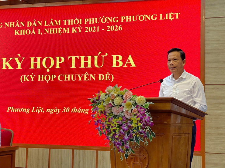 Kỳ họp thứ Ba (kỳ họp chuyên đề) HĐND phường Phường Liệt- Ảnh 2.