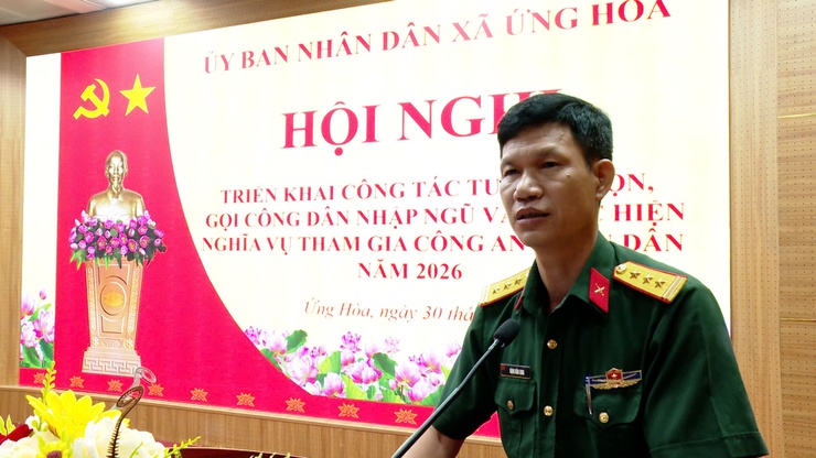 HỘI NGHỊ TRIỂN KHAI CÔNG TÁC TUYỂN CHỌN, GỌI CÔNG DÂN NHẬP NGŨ VÀ THỰC HIỆN NGHĨA VỤ THAM GIA CÔNG AN NHÂN DÂN NĂM 2026.- Ảnh 2.