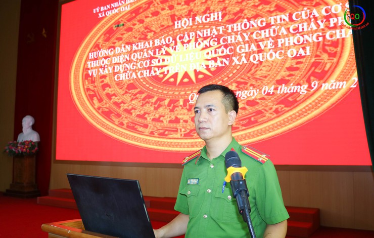 UBND xã Quốc Oai tổ chức hội nghị hướng dẫn khai báo, cập nhật thông tin cơ sở về phòng cháy, chữa cháy- Ảnh 2.