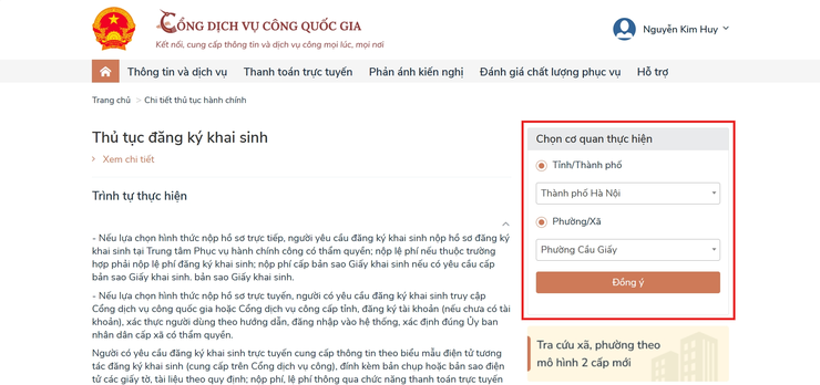 HƯỚNG DẪN NỘP HỒ SƠ TRỰC TUYẾN TRÊN CỔNG DỊCH VỤ CÔNG QUỐC GIA- Ảnh 9.