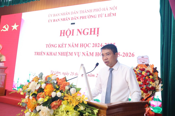 Phường Từ Liêm tổ chức Hội nghị tổng kết năm học 2024 - 2025, triển khai nhiệm vụ năm học 2025 - 2026- Ảnh 6.