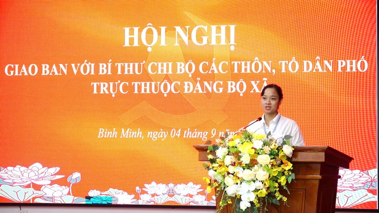 Đảng ủy xã Bình Minh tổ chức hội nghị giao ban với Bí thư chi bộ các thôn, tổ dân phố trực thuộc Đảng bộ xã- Ảnh 2.