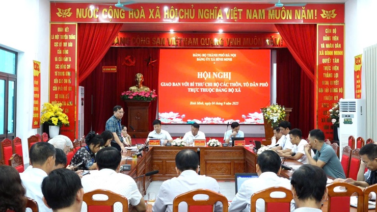 Đảng ủy xã Bình Minh tổ chức hội nghị giao ban với Bí thư chi bộ các thôn, tổ dân phố trực thuộc Đảng bộ xã- Ảnh 5.