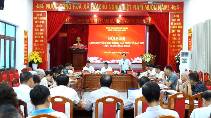 Đảng ủy xã Bình Minh tổ chức hội nghị giao ban với Bí thư chi bộ các thôn, tổ dân phố trực thuộc Đảng bộ xã- Ảnh 3.