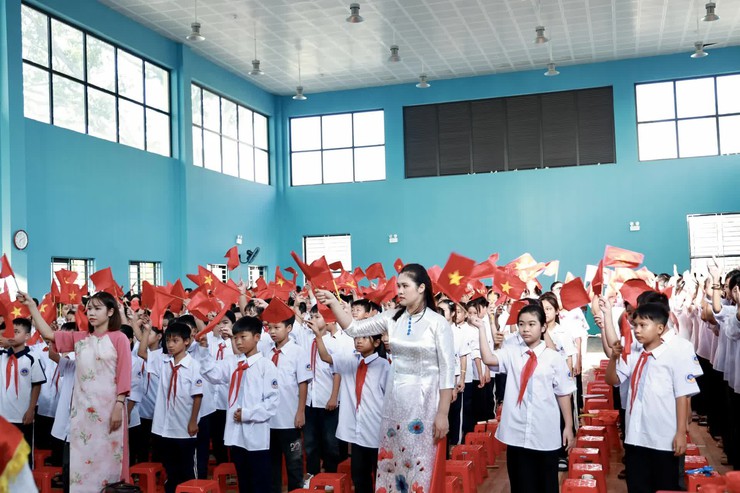 Tất cả 19 trường học: Mầm non, tiểu học, trung học cơ sở, trung học phổ thông trên địa bàn xã Ứng Thiên, thành phố Hà Nội tổ chức khai giảng năm học mới 2025-2026- Ảnh 15.