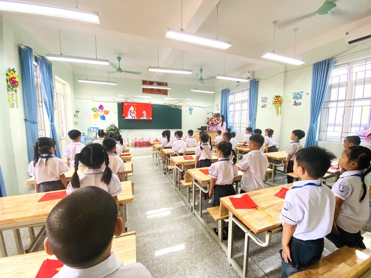 Tất cả 19 trường học: Mầm non, tiểu học, trung học cơ sở, trung học phổ thông trên địa bàn xã Ứng Thiên, thành phố Hà Nội tổ chức khai giảng năm học mới 2025-2026- Ảnh 13.