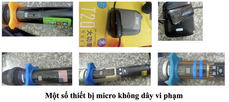 Nhiều cá nhân, tổ chức bị xử phạt vì dùng micro không dây không đạt chuẩn- Ảnh 2.