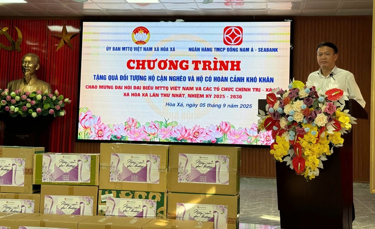 UBMTTQ xã Hòa Xá phối hợp SeABank trao quà cho hộ cận nghèo, hộ khó khăn trên địa bàn xã- Ảnh 1.