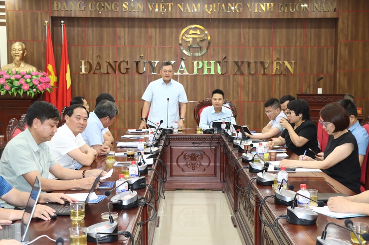 Xã Phú Xuyên làm việc với Ban Quản lý các Khu CNC và Khu CN thành phố Hà Nội về việc quy hoạch và kêu gọi đầu tư khu công nghiệp Bắc Phú Xuyên- Ảnh 8.