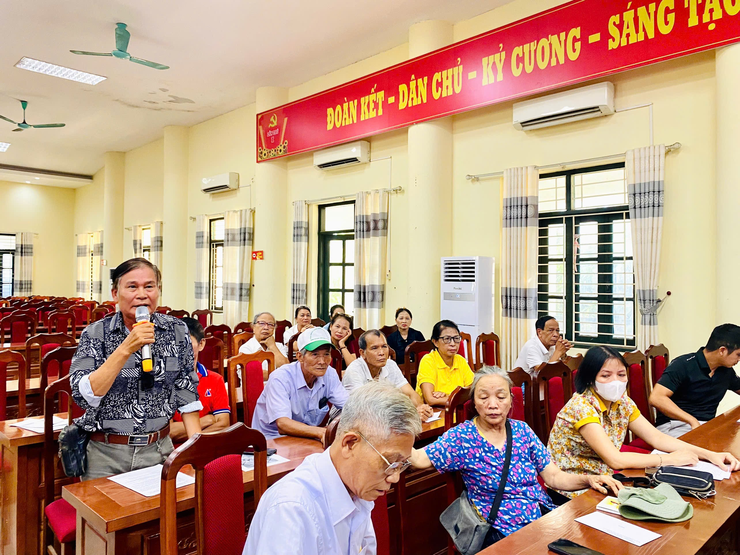Xã Ô Diên lấy ý kiến cộng đồng về dự án tuyến đường kết nối liên khu vực 2 đến đường Vành đai 3,5- Ảnh 2.