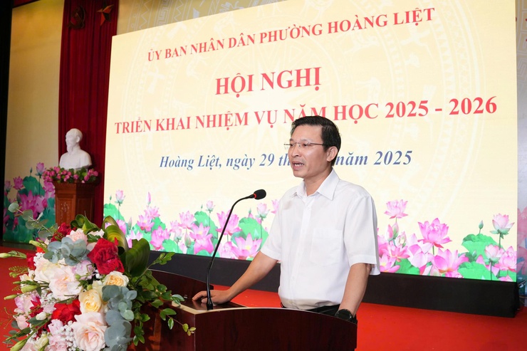 Phường Hoàng Liệt tổ chức Hội nghị triển khai nhiệm vụ 
năm học 2025 - 2026- Ảnh 1.
