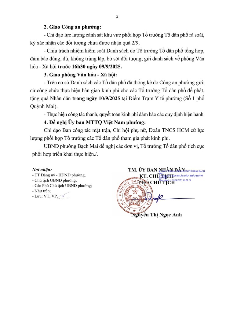 Công văn 491/UBND-CV ngày 06/9/2025 của UBND phường Bạch Mai tiếp tục tặng quà nhân dịp kỷ niệm 80 năm Cách mạng tháng Tám và Quốc khánh 02/9- Ảnh 2.