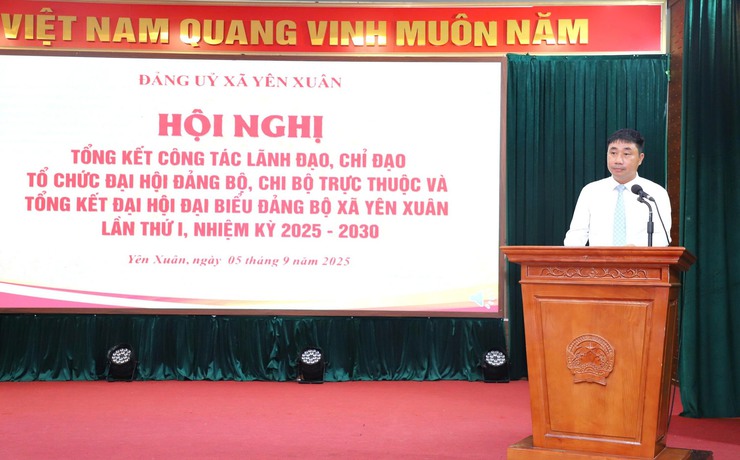 HỘI NGHỊ TỔNG KẾT CÔNG TÁC TỔ CHỨC ĐẠI HỘI ĐẠI BIỂU ĐẢNG BỘ XÃ YÊN XUÂN LẦN THỨ I, NHIỆM KỲ 2025-2030- Ảnh 12.