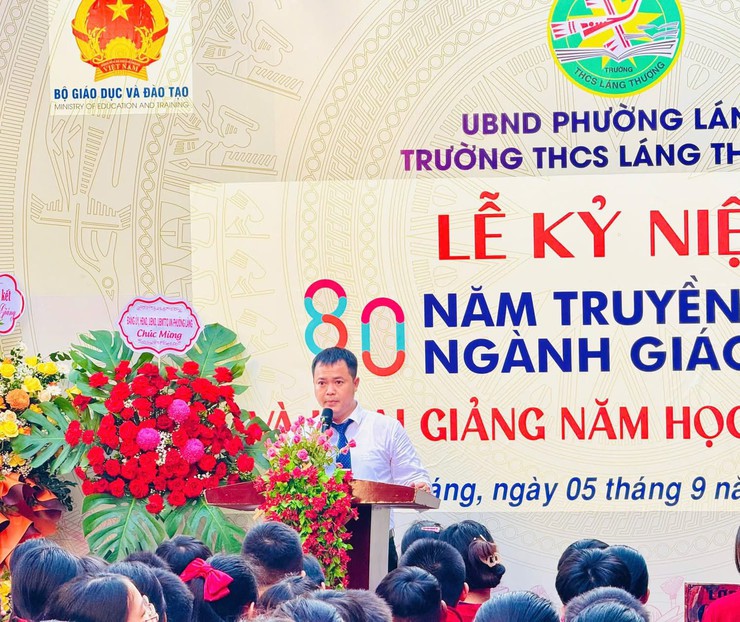 RỘN RÀNG NGÀY HỘI KHAI TRƯỜNG TẠI TRƯỜNG THCS LÁNG THƯỢNG- Ảnh 4.