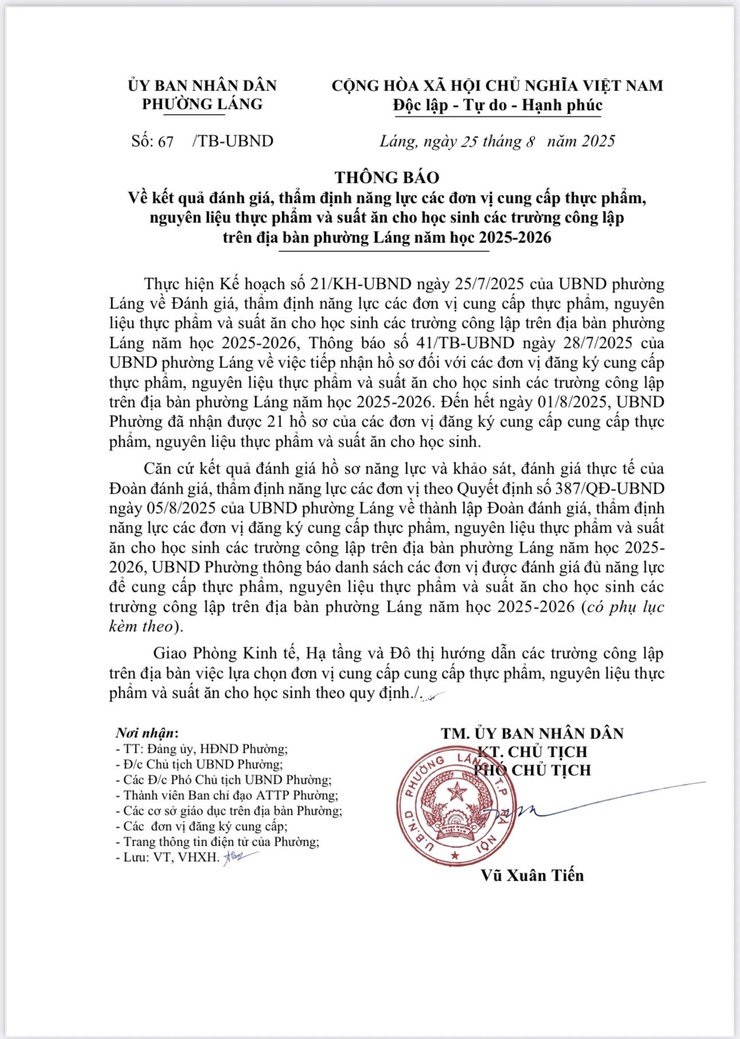 UBND phường thông báo- Ảnh 1.
