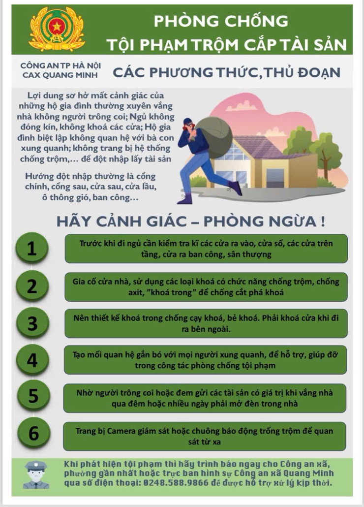 NÂNG CAO TINH THẦN CẢNH GIÁC, CHỦ ĐỘNG PHÒNG NGỪA TỘI PHẠM TRỘM CẮP TÀI SẢN- Ảnh 1.