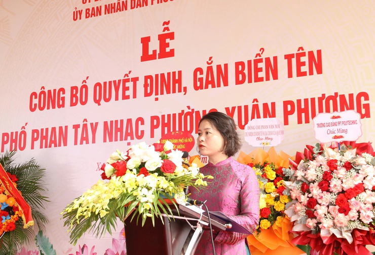 Phường Xuân Phương gắn biển tên phố Phan Tây Nhạc- Ảnh 2.