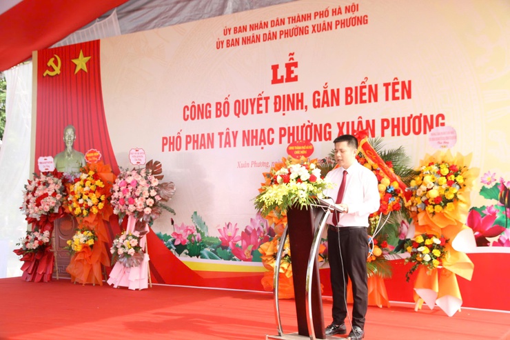 Phường Xuân Phương gắn biển tên phố Phan Tây Nhạc- Ảnh 6.