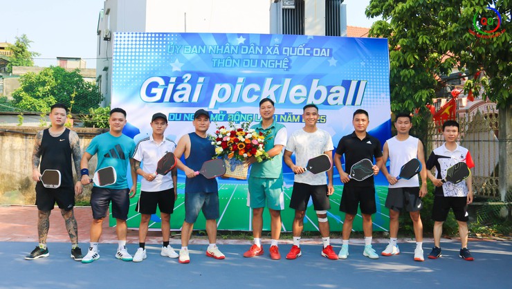 Sôi nổi Giải Pickleball thôn Du Nghệ lần thứ I – năm 2025- Ảnh 1.