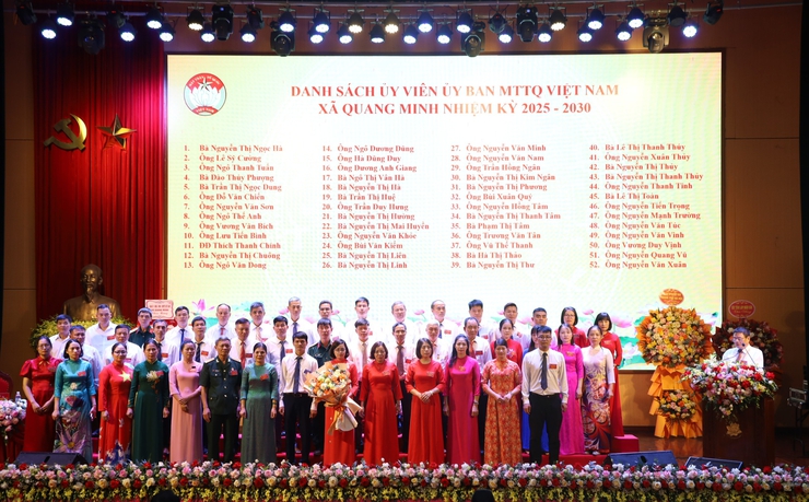 Đại hội MTTQ xã Quang Minh lần thứ I, nhiệm kỳ 2025 - 2030: Phát huy sức mạnh đại đoàn kết toàn dân tộc- Ảnh 8.