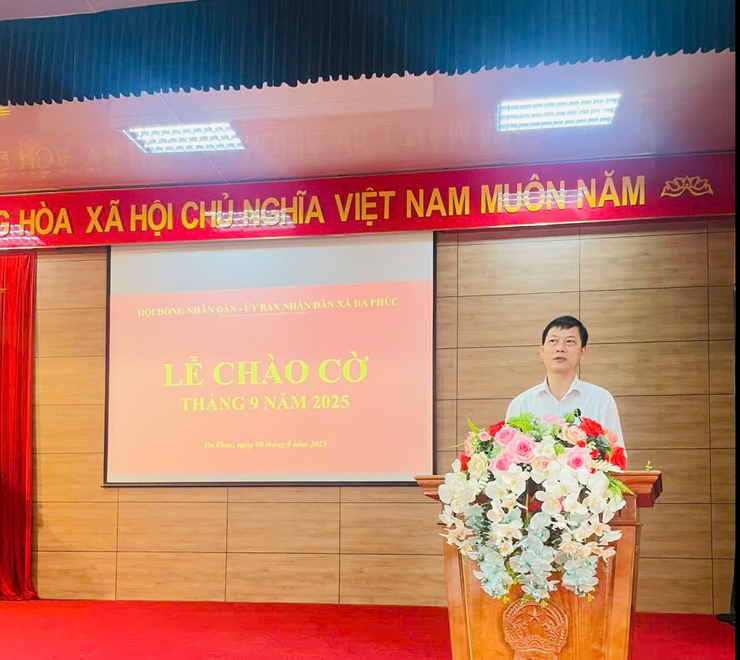 HĐND – UBND xã Đa Phúc tổ chức Lễ chào cờ đầu tháng 9 năm 2025- Ảnh 5.